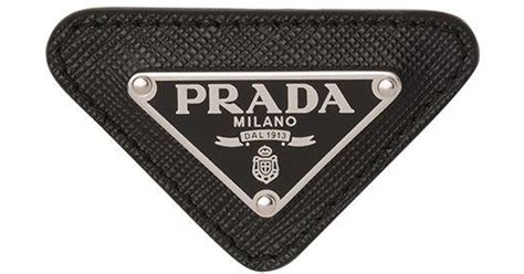 prada enamel triangle-logo pin|Prada Enamelled Triangular Logo Pin in Black for Men .